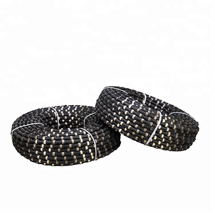 Rubber Coating Granite Quarry Diamond Wire Saw Rubber-Spring-Dry-Cut-Granite-Marble-Cutting
