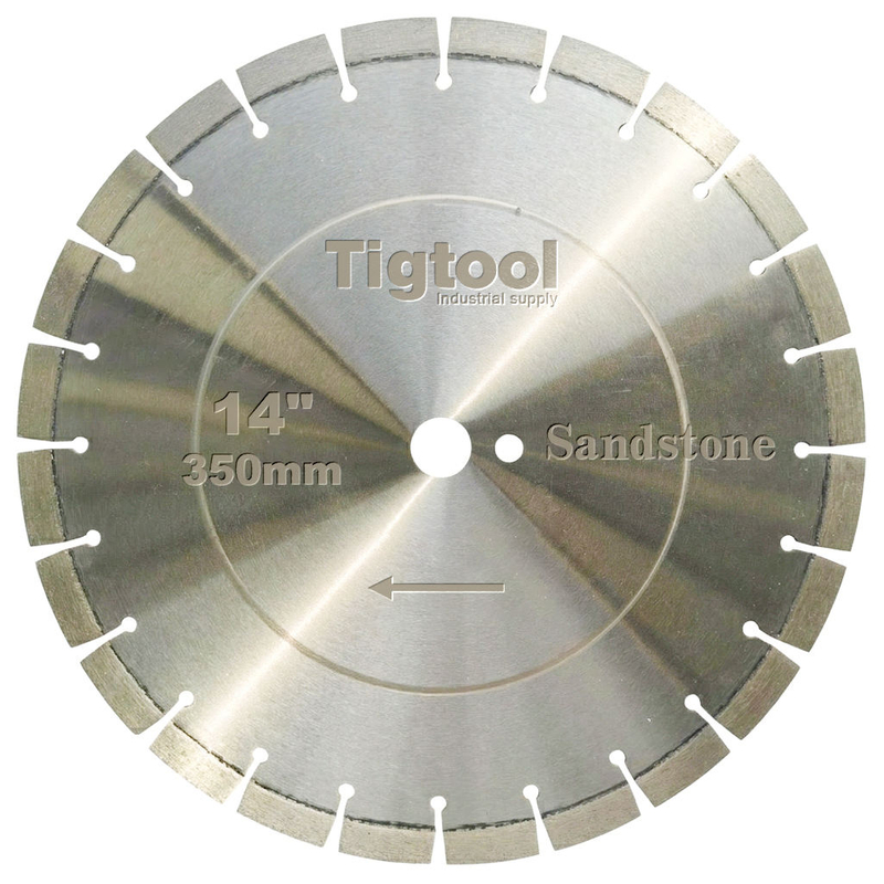 14"350mm Diamond Saw Blade for Soft Abrasive Sandstone Height 15mm 12mm Long Life Wear Resistance