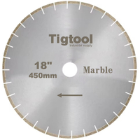 Durable Long-Life High Sharpness Segmented 18" 450mm for Marble Tiles Slabs Diamond Cutting Saw Blade