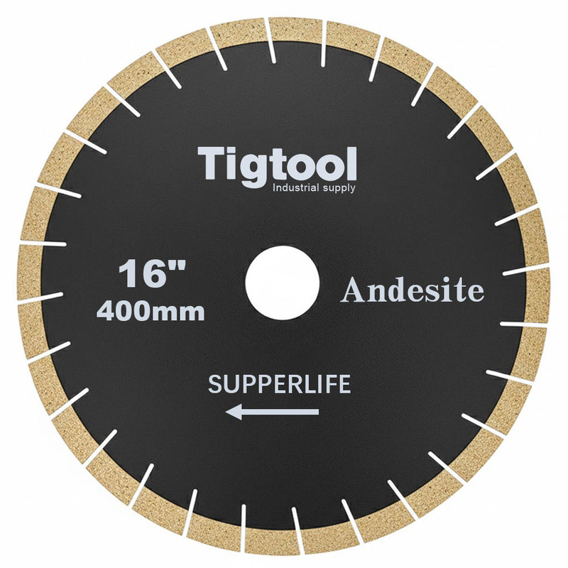 16" 400mm Diamond Saw Blade for Andesite Extra Wear Resistance Heavy Duty Cutting Long Life Stable Performance