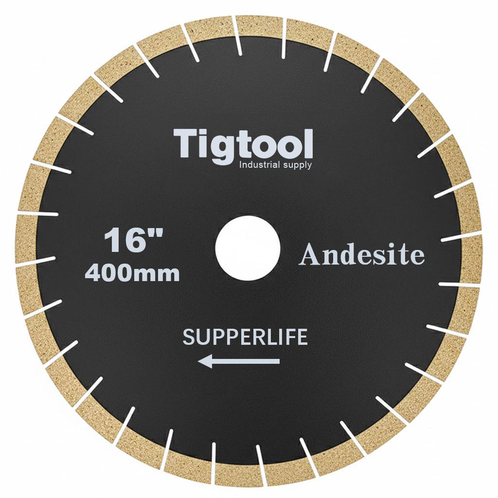 16" 400mm Diamond Saw Blade for Andesite Extra Wear Resistance Heavy Duty Cutting Long Life Stable Performance
