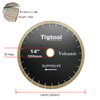 Long Life Stable Performance Wear Resistance Heavy Duty 14" 350mm for Volcanic Extra Cutting Diamond Saw Blade