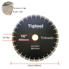 Fast Cutting Stable Performance Low Chipping Wear Resistance 16" 400mm Silent for Volcanic Rock Stone Diamond Saw Blade