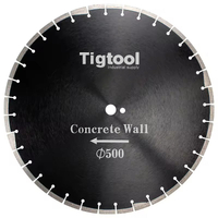 20"500mm Concrete Cut Wall Saw Blade for Reinforced Demolition Tunnel Concrete Pipe Laser Welded Large Diameter Machine Blade