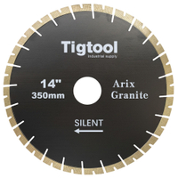 14" 350mm Granite Arix Silent Blade Height 15mm Wear-Resistant Arix Gaps Segments High Sharpness Diamond Blade