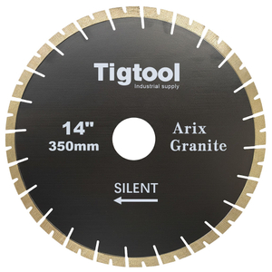 14" 350mm Granite Arix Silent Blade Height 15mm Wear-Resistant Arix Gaps Segments High Sharpness Diamond Blade
