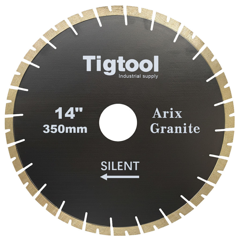 14" 350mm Granite Arix Silent Blade Height 15mm Wear-Resistant Arix Gaps Segments High Sharpness Diamond Blade