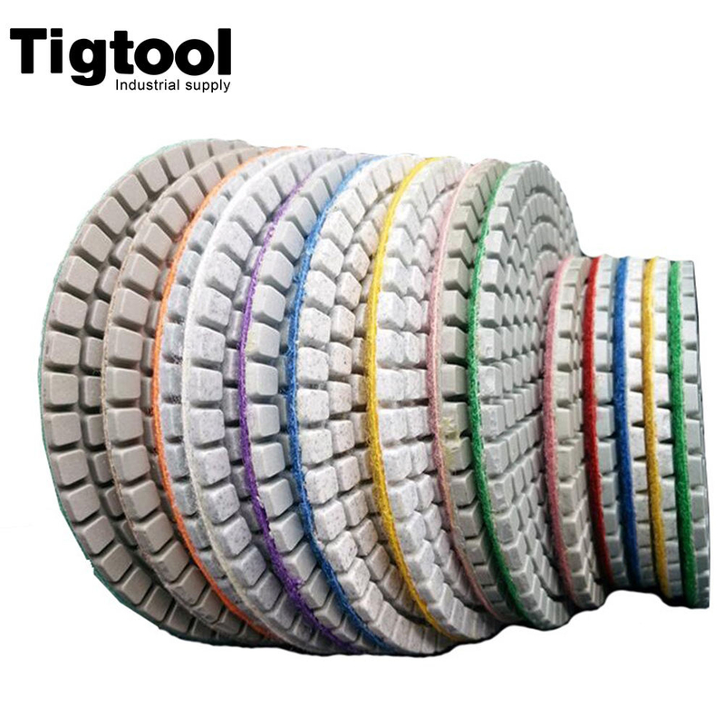 4" Wet Polishing Pad for Dekton Quartzite Marble Granite Sharp Fast Efficient for Stone Floor Polish Machine Angle Grinder