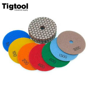 4" Dry Polishing Pad for Stone Granite Marble Dekton Ceramic Porcelain Sharp Wear-Resistant Type Countertop Polishing Machine