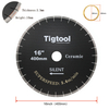 16"/400mm Ceramic Silent Blade SuperSpeed 3.6 m/min Chip-Free 45° Miter Cutting Tigtool