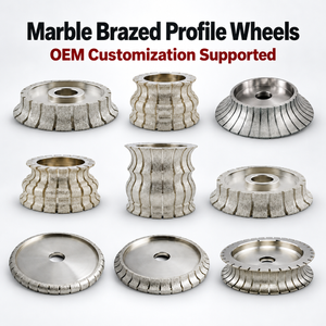 140-350mm Vacuum Brazed for Marble Edge Shaping Profiling Chamfering and Decorative Stone Diamond Grinding Wheel