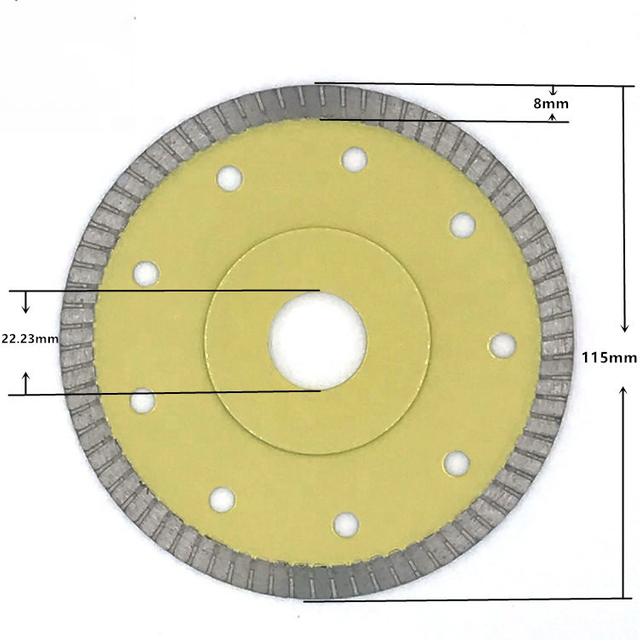 4.5 Inch 115mm Ultra thin Turbo Tile Saw Cutting Blade