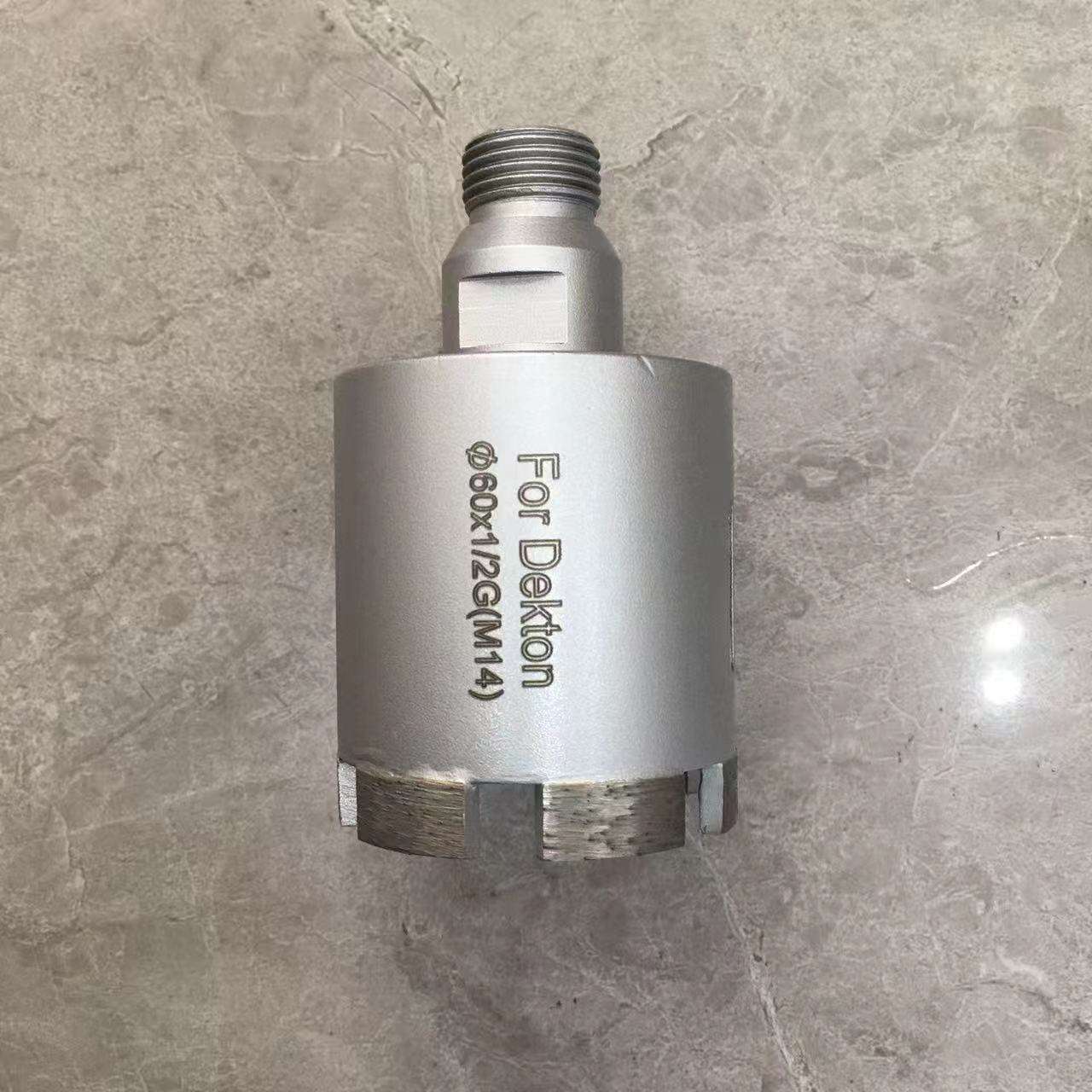 Diamond Drill Bit for Dekton Porcelain Tile 1/2 GAS 35mm 32mm Length, Hole Saw Vacuum Brazed Ultra-Thin CNC Core