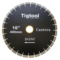 Stable Performance Low Chipping Wear Resistance 16" 400mm Silent for Cantera Cutting Fast Cutting Diamond Saw Blade