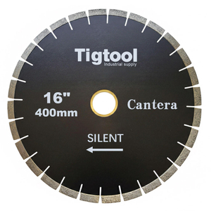 Stable Performance Low Chipping Wear Resistance 16" 400mm Silent for Cantera Cutting Fast Cutting Diamond Saw Blade