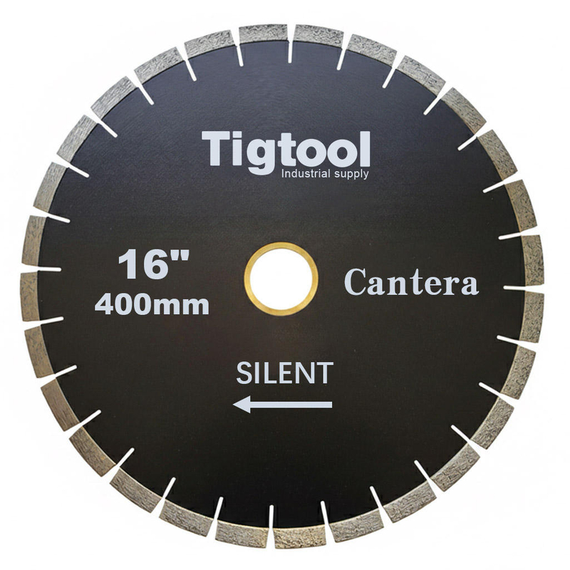 Stable Performance Low Chipping Wear Resistance 16" 400mm Silent for Cantera Cutting Fast Cutting Diamond Saw Blade