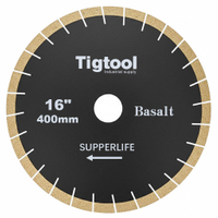 16" 400mm Diamond Saw Blade for Basalt Extra Wear Resistance Heavy Duty Cutting Long Life Stable Performance