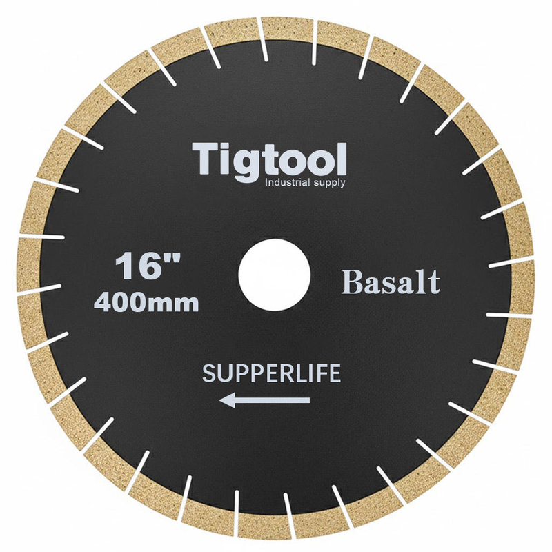 16" 400mm Diamond Saw Blade for Basalt Extra Wear Resistance Heavy Duty Cutting Long Life Stable Performance