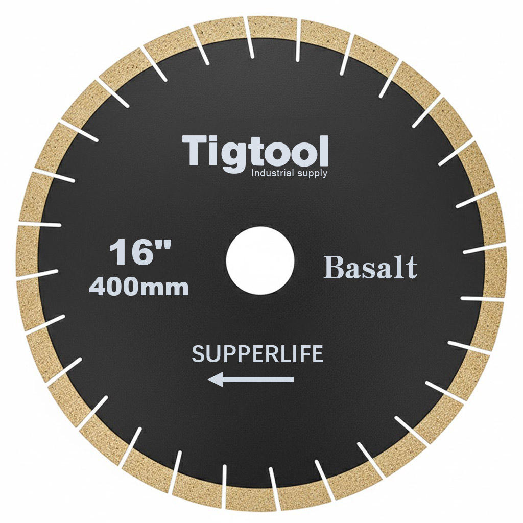 16" 400mm Diamond Saw Blade for Basalt Extra Wear Resistance Heavy Duty Cutting Long Life Stable Performance