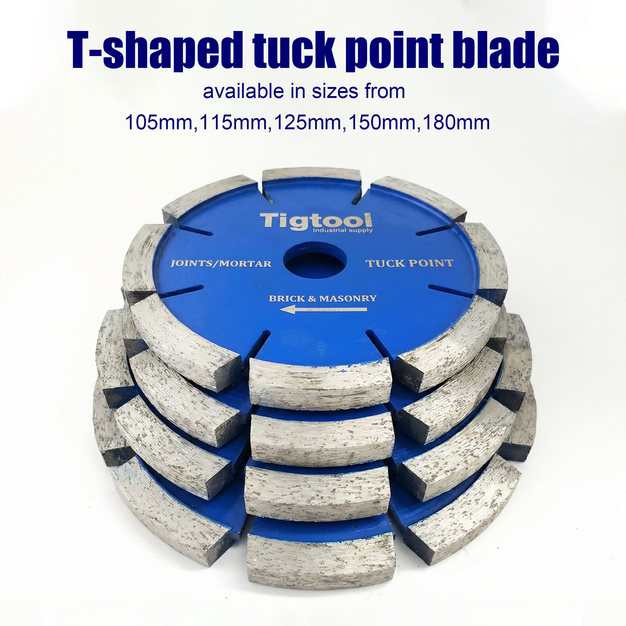 105-180mm Tuck Point Blades for Masonry Concrete Brick Block Wall Chasing Joints Mortar Removal Grooving Cutting Slot Repointing
