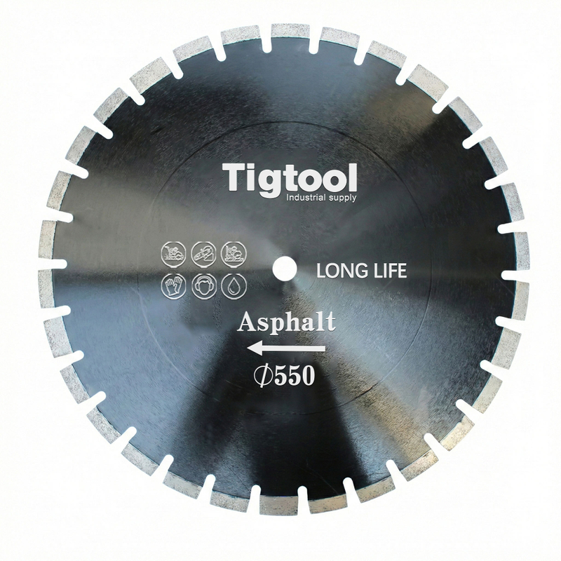 22"550mm Asphalt Cutting Saw Blade Green Concrete Brick Block Wear-Resistant Road Disc Protection Teeth Long-Life Laser Welded