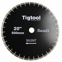 20" 500mm Silent Diamond Saw Blade for Basalt Stone Cutting Fast Cutting Stable Performance Low Chipping Wear Resistance