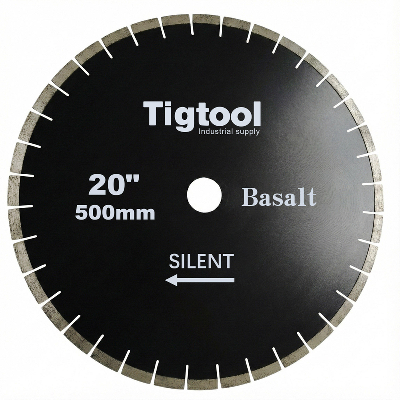 20" 500mm Silent Diamond Saw Blade for Basalt Stone Cutting Fast Cutting Stable Performance Low Chipping Wear Resistance