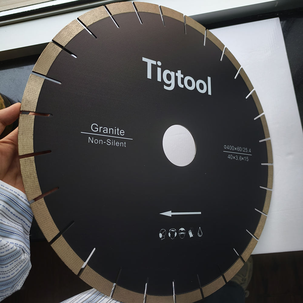 16" 400mm Granite Arix Silent Blade Height 15mm Wear-Resistant Arix Segments Wear Resistant High Sharpness Diamond Blade