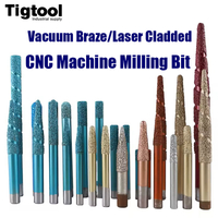 Vacuum Brazed Diamond Finger Bit for CNC Stone Router 1/2 Gas Artificial Quartz Marble Porcelain Dekton Ceramic Sharpness