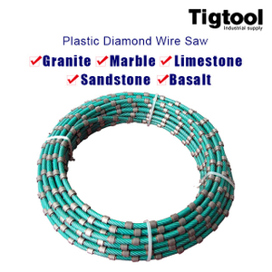 Plastic Diamond Wire Saw for Granite Marble Stone Slab Special-Shaped Decorative Cutting 6.3mm 7.3mm 8.2mm 8.8mm 9mm 10.5mm