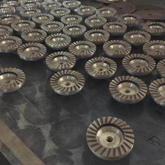 4" 100mm Aluminum Base Diamond Cup Wheel TigTool Silver Type for Concrete, Granite & Stone Grinding