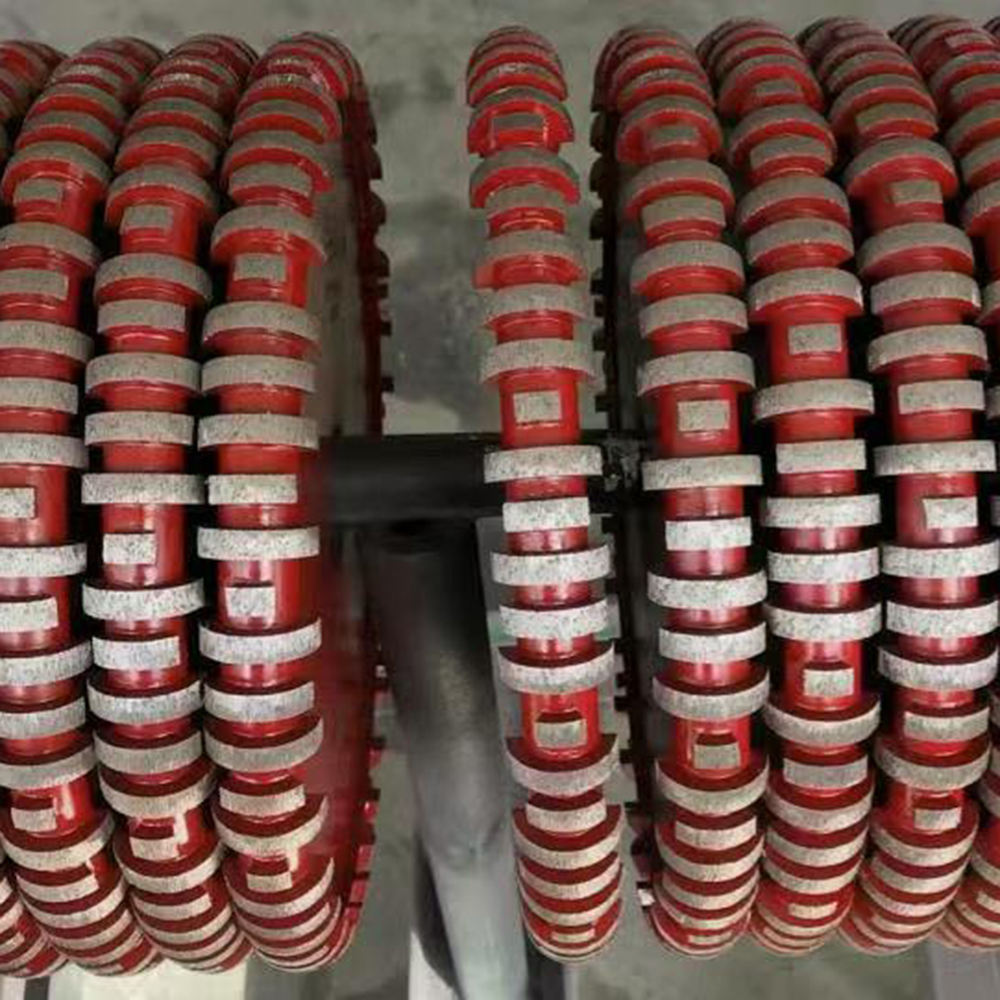 14" 350mm Diamond Segmented Profile Wheel for Granite Bullnose Round Edge for Stone Countertop Stair CNC Edge Forming Tool