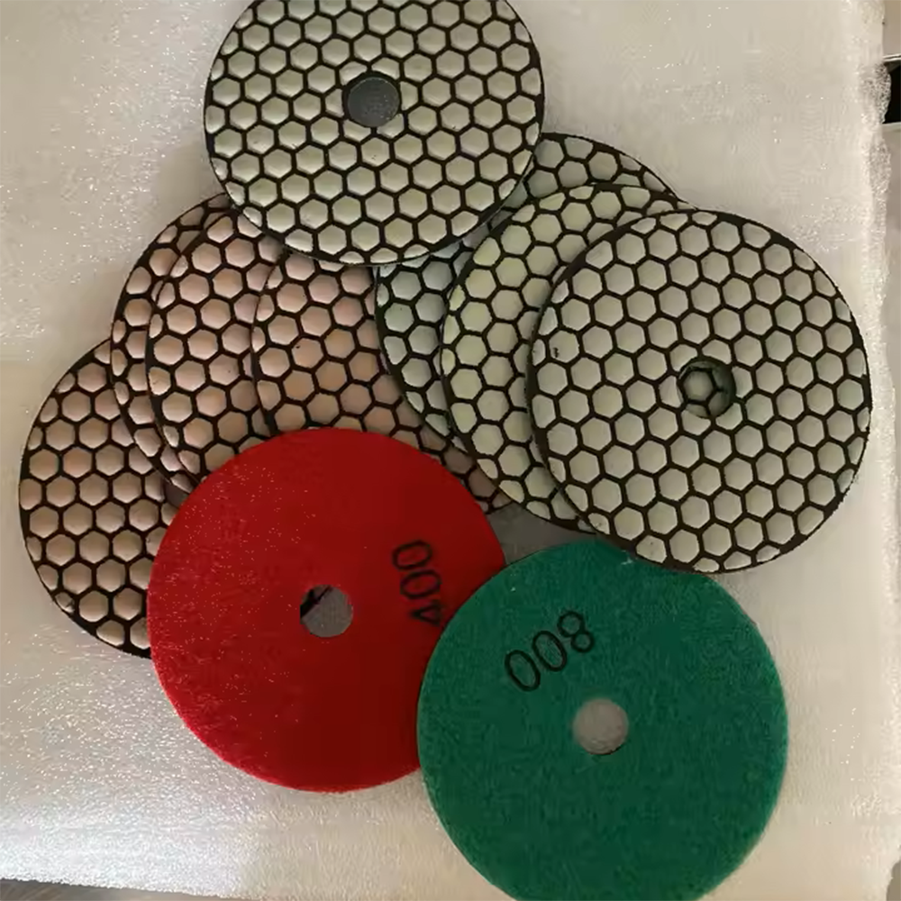 4" Dry Polishing Pad for Stone Granite Marble Dekton Ceramic Porcelain Sharp Wear-Resistant Type Countertop Polishing Machine