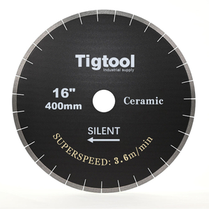 16"/400mm Ceramic Silent Blade SuperSpeed 3.6 m/min Chip-Free 45° Miter Cutting Tigtool