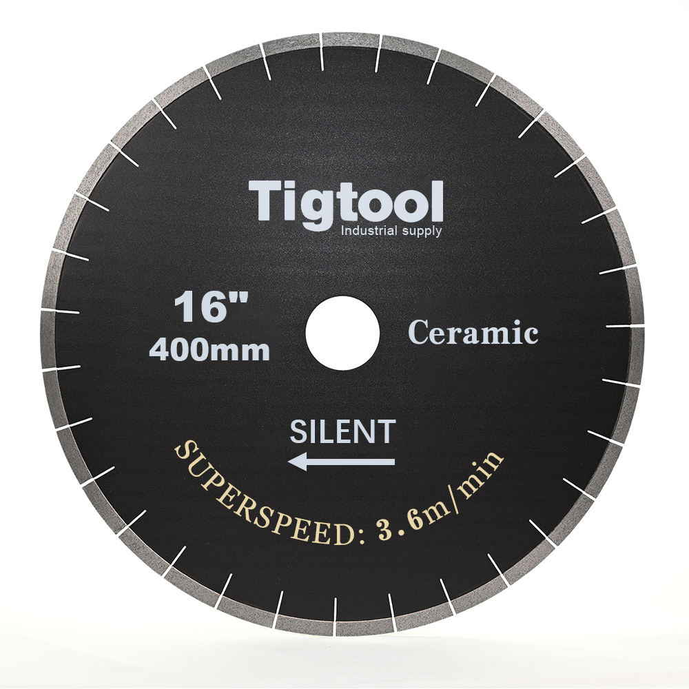 16"/400mm Ceramic Silent Blade SuperSpeed 3.6 m/min Chip-Free 45° Miter Cutting Tigtool