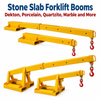Adjustable Forklift Boom Jib Crane for Dekton Porcelain Marble Granite Quartzite Slab Heavy-Duty Lifting Moving Handling Tool