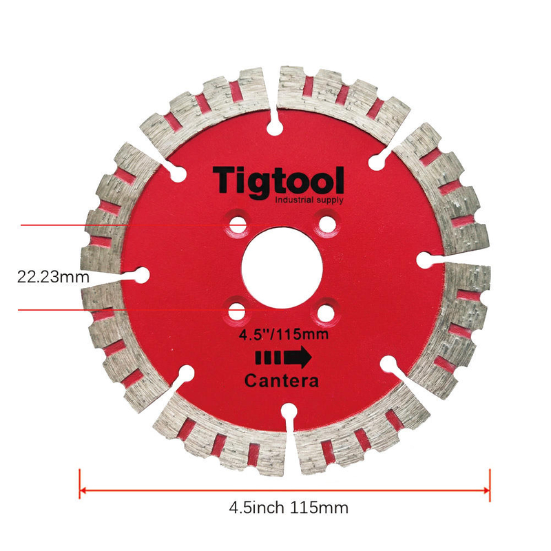 4.5" 115mm Diamond Saw Blade for Cantera Stone Carving Grinding Long Life Wear-Resistant Angle Grinder Disc