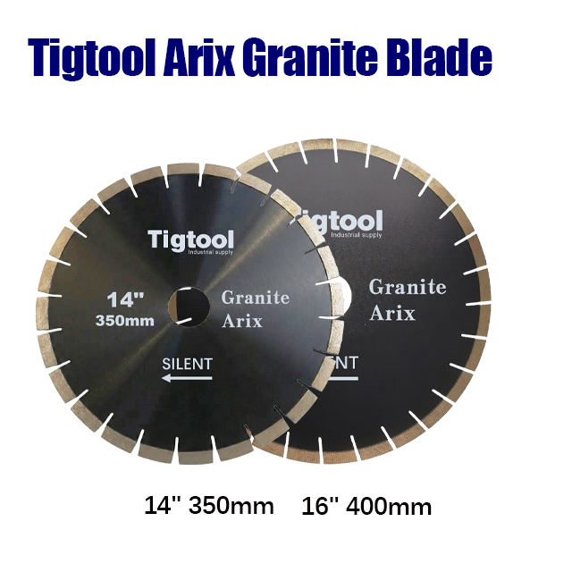 14" 350mm Granite Arix Silent Blade Height 15mm Wear-Resistant Arix Segments Wear Resistant High Sharpness Diamond Blade