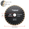 16" 400mm Granite Arix Silent Blade Height 15mm Wear-Resistant Arix Segments Wear Resistant High Sharpness Diamond Blade