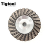 4" 100mm Aluminum Base Diamond Cup Wheel TigTool Silver Type for Concrete, Granite & Stone Grinding