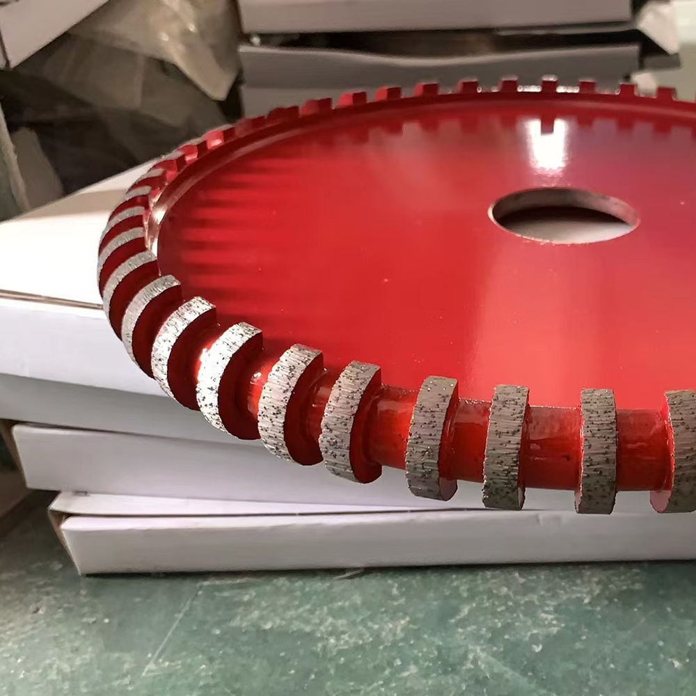 14" 350mm Diamond Segmented Profile Wheel for Granite Bullnose Round Edge for Stone Countertop Stair CNC Edge Forming Tool