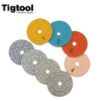 4" Dry Wet Polishing Pad for Dekton Quartzite Marble Granite Sharp Fast Efficient for Stone Floor Polish Machine Angle Grinder