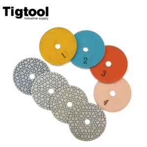 4" Dry Wet Polishing Pad for Dekton Quartzite Marble Granite Sharp Fast Efficient for Stone Floor Polish Machine Angle Grinder