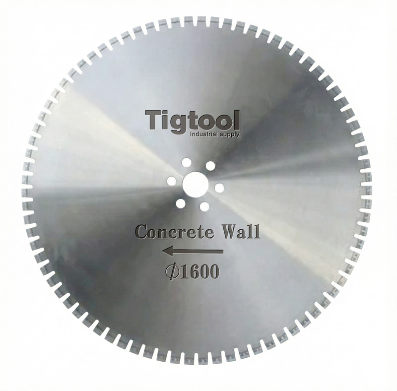 64"1600mm Concrete Cut Wall Saw Blade for Reinforced Demolition Tunnel Concrete Pipe Laser Welded Large Diameter Machine Blade