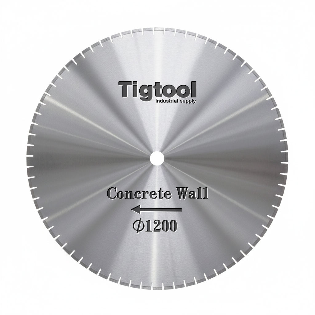 48"1200mm Concrete Cut Wall Saw Blade for Reinforced Demolition Tunnel Concrete Pipe Laser Welded Large Diameter Machine Blade