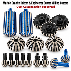 Diamond Ball Nose Router Bit for Marble Granite Dekton Quartz Carving Curve Surface Profiling Shaping Milling CNC