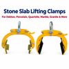 Heavy Duty Spherical Cylindrical Clamp Lifter for Dekton Porcelain Marble Granite Quartzite Slab Lifting Handling Equipment