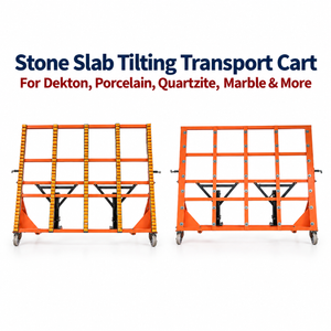 Heavy Duty 300kg for Dekton Porcelain Quartzite Marble Granite Slab Tilting Transport Cart Large Panel Handling Moving Equipment