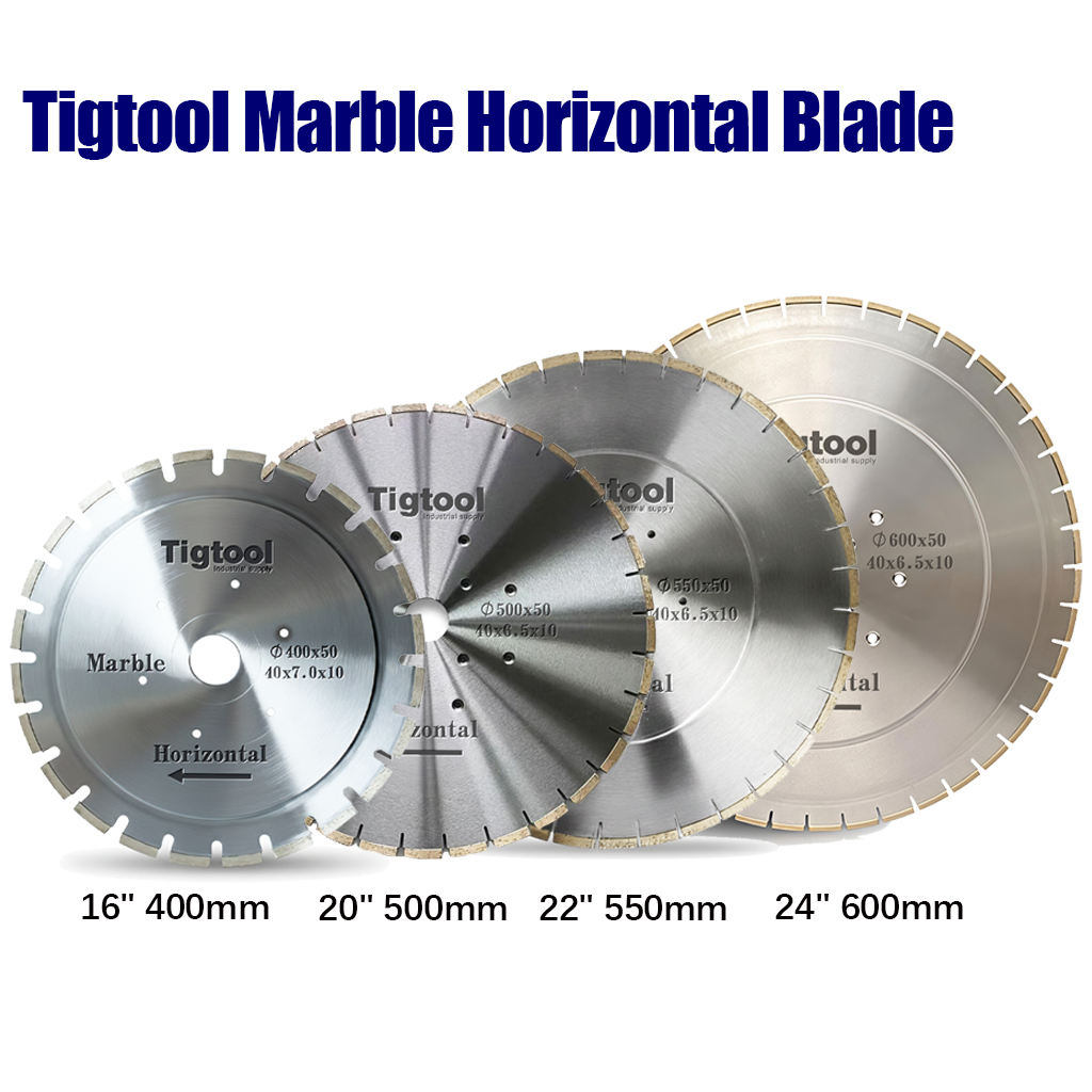 Customize for Horizontal Marble Edge Cutting Machine Tigtool OEM 24" 600mm Marble Horizontal Saw Blade