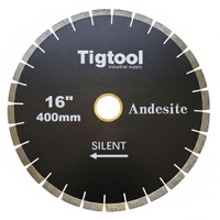 16" 400mm Silent Diamond Saw Blade for Andesite Cutting Fast Cutting Stable Performance Low Chipping Wear Resistance